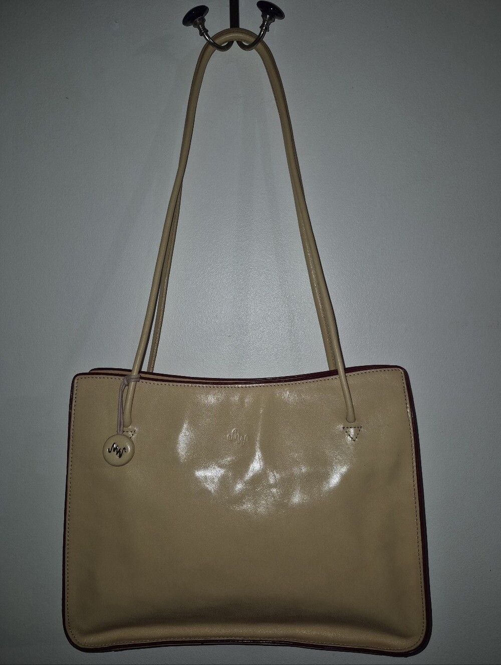 🔥New! MONSAC Original Nude Premium Leather Shoulder Bag Zip w/ Hangtag Classic